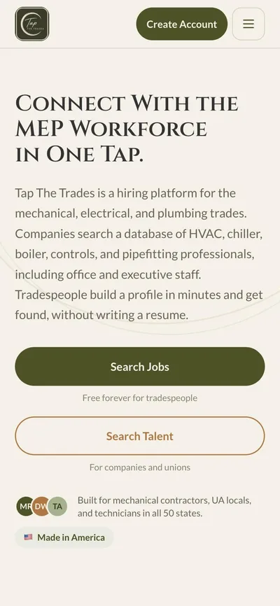 Tap the Trades — connect with the MEP workforce