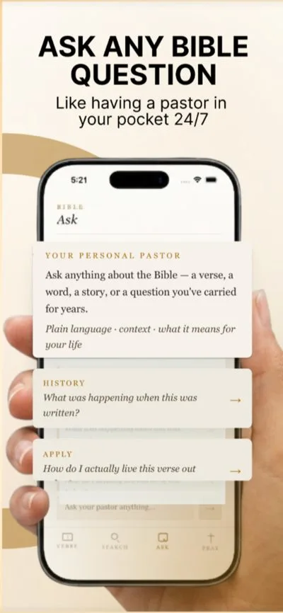 Verse Bible app — daily reading screen (iPhone screenshot)